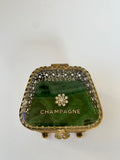 Vintage Gold Ringing Press For Champagne Box - Emerald Green