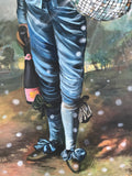 Blue Boy John stretched gallery wrapped canvas print