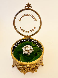 Vintage Gold Box Ringing Press For Champagne Button