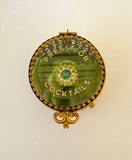 Vintage Gold Box Ringing Press For Cocktails Button