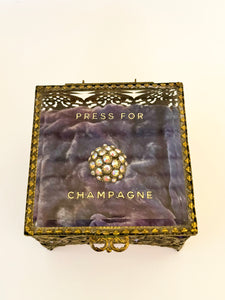 Vintage Gold Box Ringing Press For Champagne Button