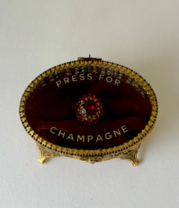 Vintage Gold Box Ringing Press For Champagne Button