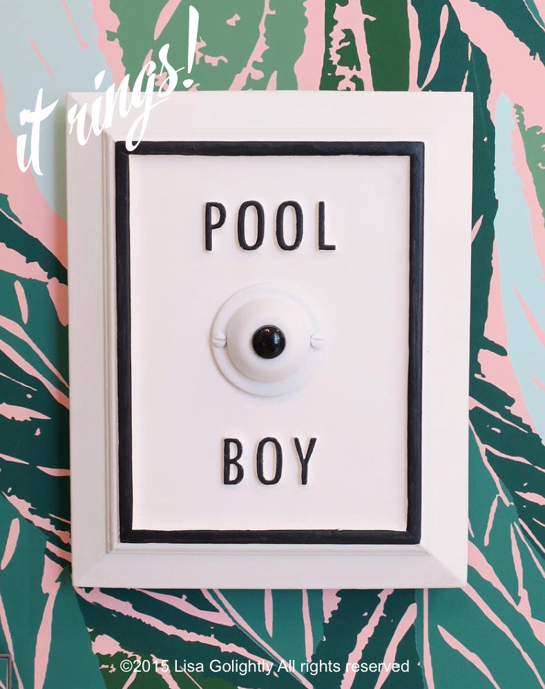 Pool Boy Button by Lisa Golightly