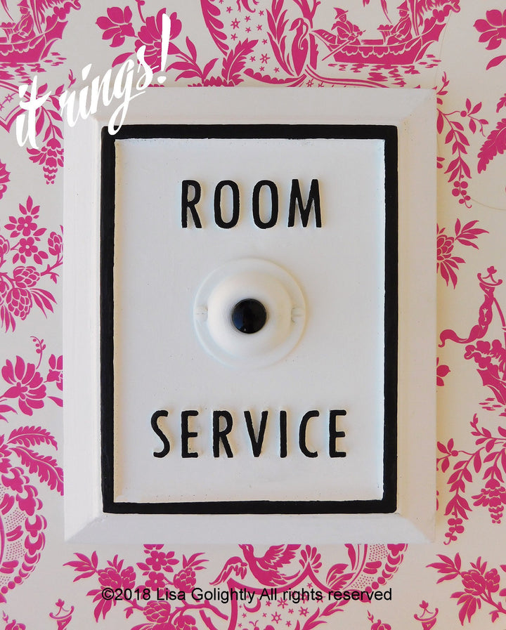 Room Service Button by Lisa Golightly