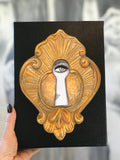 Keyhole in Black Giclee on Canvas